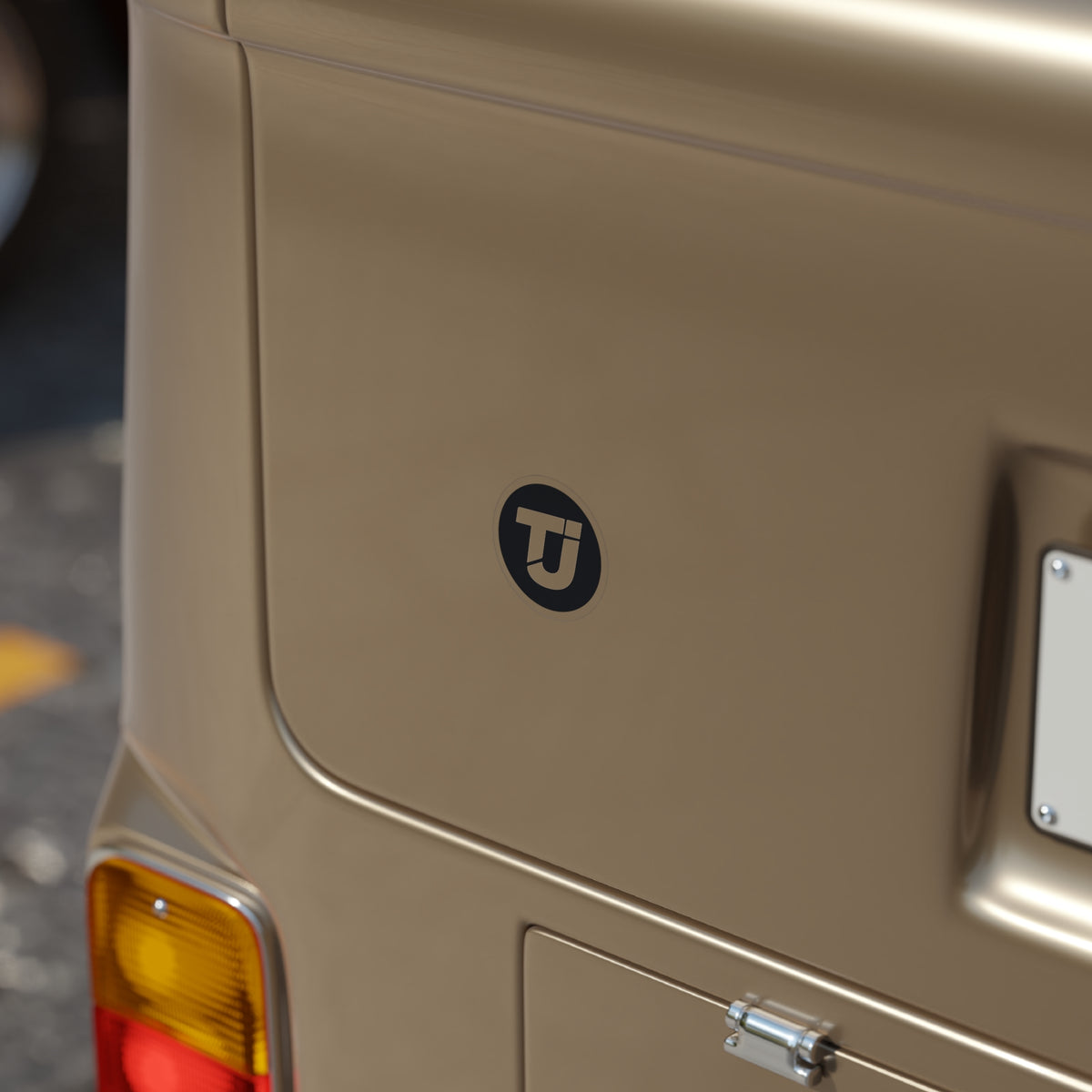 TJ Logo Sticker, Round, 1pcs