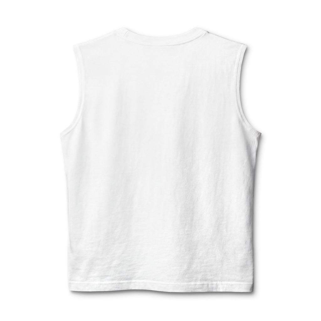 White sleeveless shirt on a white background